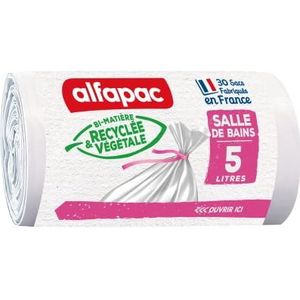 Alfapac - 30 zakken met 5 liter inhoud, voor badkamer