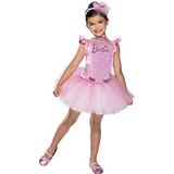 RUBIES - Officieel Barbie kostuum Barbie prinses pailletten voor kinderen - maat 9-10 jaar - kostuum met tutu-jurk, ballerina, roze hoofdband voor haar en halsketting