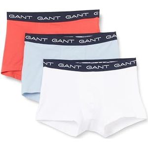 GANT Heren Trunk 3-pack ondergoed, wit, standaard (3-pack), wit, One size