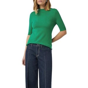 comma - Gebreide Pullover - Zwart - Slim-fit - Korte Mouwen