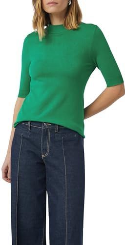 comma - Gebreide Pullover - Zwart - Slim-fit - Korte Mouwen