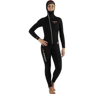 Cressi Diver Lady Monopiece Wetsuit - Dames duikpak met geïntegreerde capuchon, verkrijgbaar in 5/7 mm