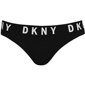 DKNY Cozy Boyfriend-ondergoed voor dames in bikini-stijl, zwart/wit, M