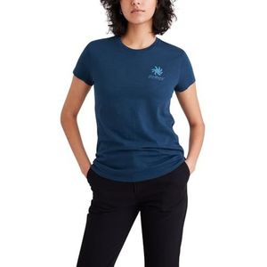 Dockers Graphic Tee voor dames, Zon En Script Poseidon (Victoria Blue), XL