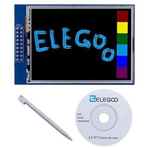 Elegoo - UNO R3 - TFT Touchscreen - 2,8 Inch - Inclusief SD Kaartsleuf en Bibliotheken op CD