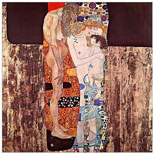 ArtPlaza TW90496 Klimt Gustav - The three ages of a woman decoratieve panelen, hout MDF, meerkleurig, 30x30 cm