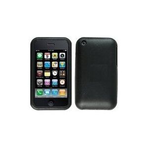 Logotrans Hard Case en Beschermende Display Film voor Apple iPhone 3G / 3Gs, Zwart