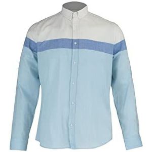 Trendyol Heren Man Slim Standaard Knoopsluiting Geweven Shirt, Wit, XL, Kleur: wit, XL