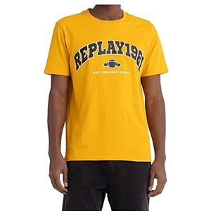 Replay Heren T-shirt, Ocra Yellow 545, L