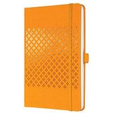 SIGEL JN211 Notitieboek Jolie, gelinieerd, ca. A5, oranje, hardcover, 174 pagina's, elastiek, penlus, insteektas, FSC-gecertificeerd, dagboek