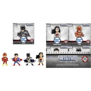 Jada Toys - DC figuur van metaal, golf 1, popcultuur verzamelfiguur, willekeurige selectie: Batman, Superman, The Flash, Wonder Woman, voor fans en verzamelaars vanaf 8 jaar, elk 6,5 cm