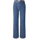 SELECTED FEMME SLFALICE HW Wide Long MID BLU Jeans NOOS, blauw (medium blue denim), 28W x 32L