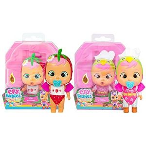 CRY BABIES MAGIC TEARS Tropical Beach Babies Double Pack: Fancy & Lora | poppen om te verzamelen die echte tranen huilen - met badpak en 8 accessoires