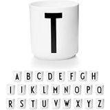 Design Letters Wit Koffiemok (A-Z) | Stijlvolle premium porseleinen koffiecups | Gebruik de coffee mug als cappuccinokop | Perfect cadeau voor dames, heren | Verjaardagscadeau | 250 Ml