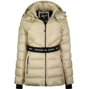 Geographical Norway Elenor Lady Windjack voor dames, outdoor, waterafstotende jas, lange mouwen, dames, regenjas, wandelen, seizoen, lente, zomer, herfst, winter (wit XL), Wit, XL