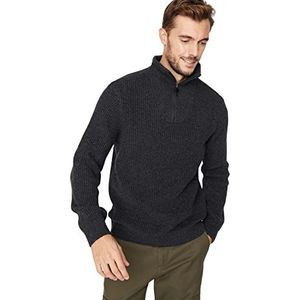Trendyol Heren rechte lange mouwen regular sweater, antraciet, S