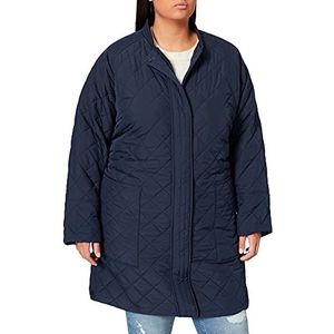 ESPRIT Curvy gerecycled: oversized gewatteerde jas, 400/marineblauw, 46