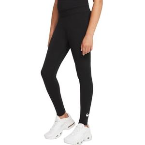 Nike G NSW Favorites Swsh Lggng Lbr Leggings voor meisjes, zwart/wit, XL