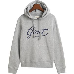 GANT REG Script Hoodie, Marineblauw (Dusty Navy), S