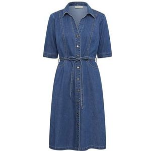 Cream - Denimjurk - Blauw - A-lijn - Korte Mouwen