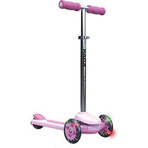 Razor Rollie, step met 3 wielen voor peuters, rijopties zittend en staand, lichtgevende wielen, roze