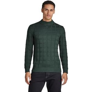 G-STAR RAW Heren Heavy Table Mock Knit Sweater, groen (bladeren D167-4287), XXL