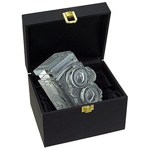 Fotodiox Crystal TLR Camera Display Model - 4/5 Size Replica van Rolleiflex 2.8 camera met Zeiss Planar 80mm lens; Papiergewicht, Boekenkast, Boekenends, papiergewicht