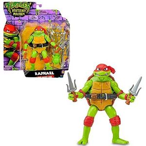 Giochi Preziosi - Raphael Ninja Turtles, Mutante, Raphael in versie actiefiguur met gewrichten, 12 cm, figuur met gevechtswapens, voor kinderen vanaf 4 jaar
