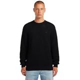 Honey Comb Structure Knit - Zwart - Heren