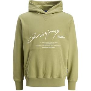 JACK & JONES Jormanchester Branding Sweat Hood voor heren, cedar, XS