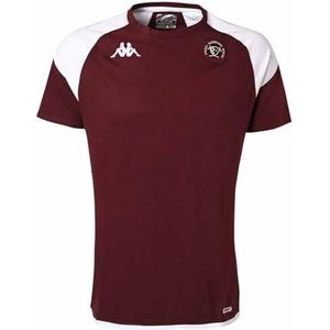 Kappa Ayba 7 UBB Union Bordeaux Bègles Officieel Rugby T-shirt - Kinderen - Bordeaux Wit, Bordeaux, wit, 6 Jaren