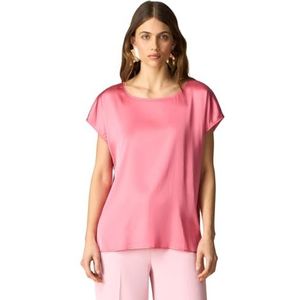 Oltre: Blouse van viscose satijn lente zomer 24, fuchsia, XS