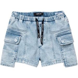 Replay Cargojeans voor meisjes, 011 Super Light Blue, 8 Jaren