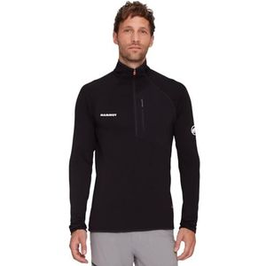 Mammut Polartec Power Grid Herenshirt, halve rits, L, zwart, functioneel shirt, bovendeel voor sporters, maat L, zwart, L