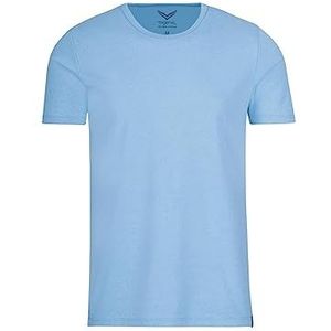 Trigema T-shirt voor dames van katoen/elastaan, Iceblue-melange, M
