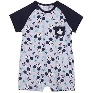 CERDÁ LIFE'S LITTLE MOMENTS Babykleding voor baby's van 100% katoen, rompertje met korte mouwen voor de zomer, Mickey Mouse-Disney Babydoll, blauw, eenheidsmaat voor jongens 0-25, Blauw, One size