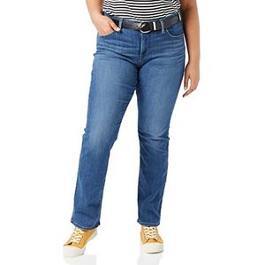 Jeans - Mid Blue Used - Katoen-Stretch - Achterzakken - Ritssluiting