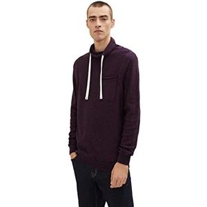 TOM TAILOR Uomini Snood gebreide trui met borstzak 1033654, 30968 - Navy Red Structure, M