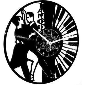 Instant Karma Clocks wandklok ballo tango paar ballerina's, vinyl, vintage, handgemaakt