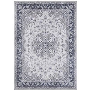 Elle Decor Design tapijt Oosterse Nain woonkamertapijt (120 x 160 cm, 100% polyester, geschikt voor vloerverwarming, robuust, eenvoudige reiniging), saffierblauw