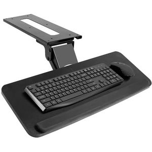 VIVO Verstelbare Computer Toetsenbord & Muis Platform Lade Ergonomisch Onder Tafel Bureau Mount Lade Onderbureau Plank (MOUNT-KB03B)