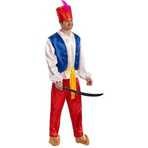 Carnival Toys Kostuum/verkleedkleding Aladin met riem. Vest en hoed, maat M