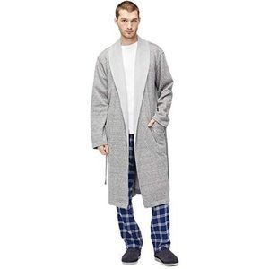 UGG - M Robinson - Badjas - Grijs - Lichtgewicht Dubbel Gebreid Fleece