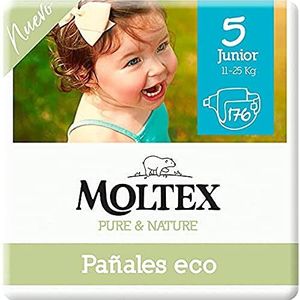 Moltex Pure & Nature Eco luiers maat 5 (13-18 kg) - 176 luiers