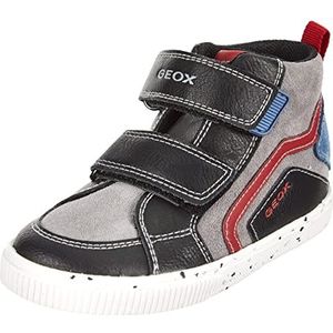 Geox Baby jongens B Kilwi Boy C Sneaker, Black/DK RED, 24 EU