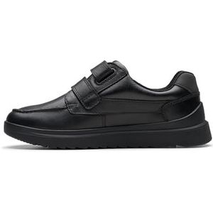 Clarks Keelan Flare K, veterschoenen, zwart leer, 43 EU, Zwart leer., 43 EU