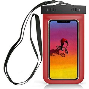 Sovica Waterdichte beschermhoes, compatibel met Xiaomi Mi 9, gecertificeerd IPX8, waterdicht, rood