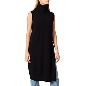 Vila Viril Long S/L Knit Vest-Noos jurk voor dames, zwart, M