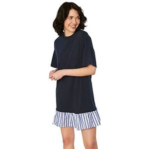 Trendyol Dameslijn gedetailleerd gebreide jurk jurk, marineblauw, small