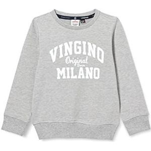 Vingino Jongens Crewneck Classic Logo Sweater, Grey Mele, 4 Jaar